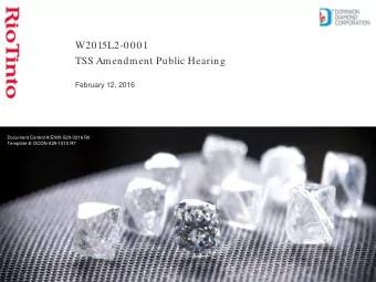 W2015L2-0001  TSS Amendment Public Hearing  February 12, 2016  Document Control #:  ENVI-520-0216
