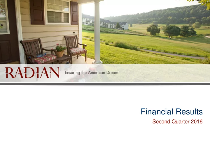 financial results