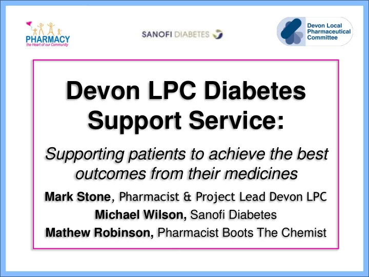 devon lpc diabetes support service