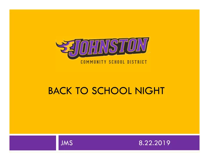 back to school night