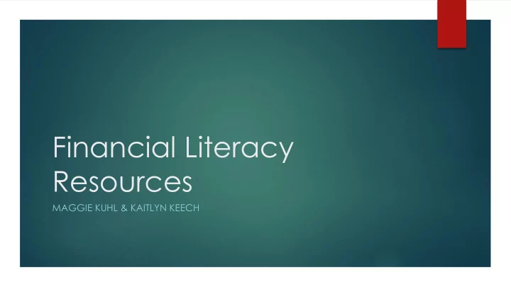 financial literacy