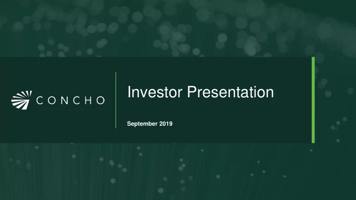 investor presentation