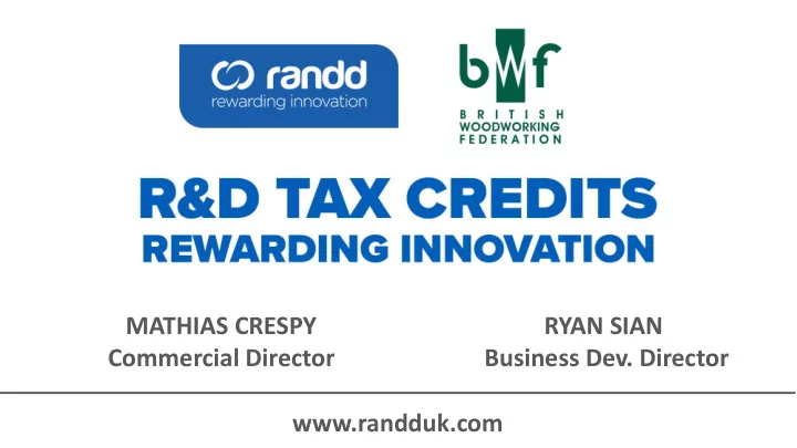 mathias crespy ryan sian commercial director business dev