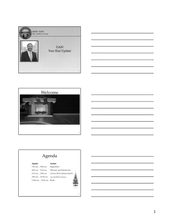 1  Agenda  Session 10:20 a.m.  11:30 a.m. Year End Best Practices 11:30 a.m.  12:45 p.m.