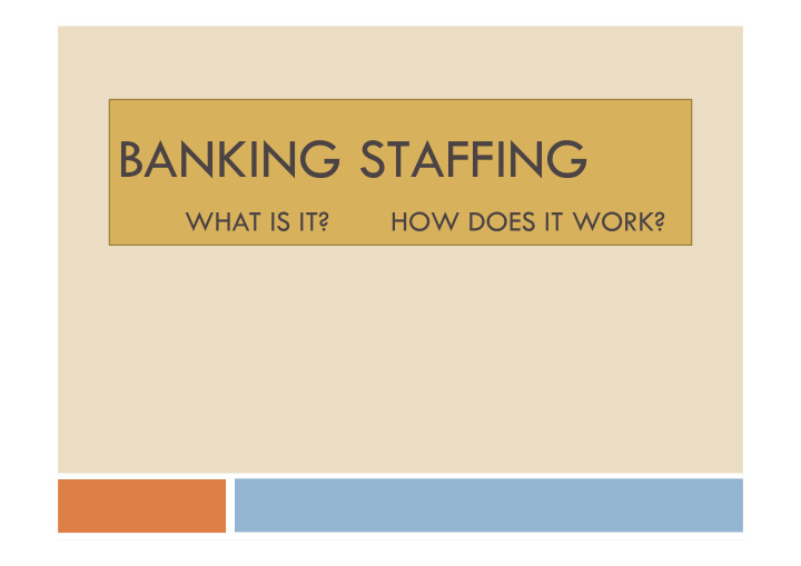 banking staffing