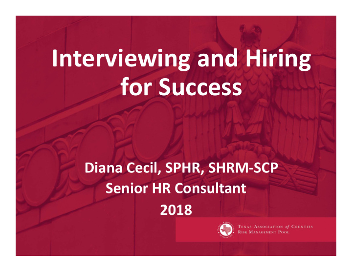 interviewing and hiring for success