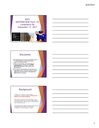 Disclaimer  Immigration law can be complex and it  is not possible to describe every  aspect of