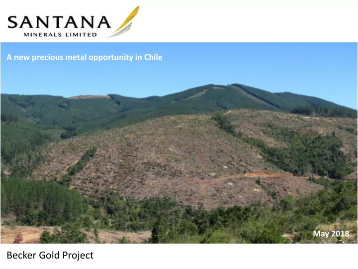 becker gold project dis isclaim imer
