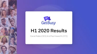 H1 2020 Results  Daniel Rabie (CEO) And Paul Haworth (CFO)  3  Daniel Rabie  Paul Haworth CEO From