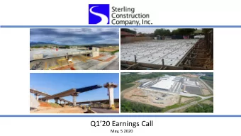 Q120 Earnings Call  May, 5 2020  Disclosure: Forward-Looking Statements  This presentation