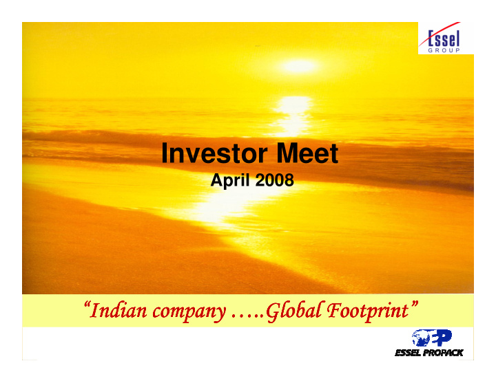 investor meet