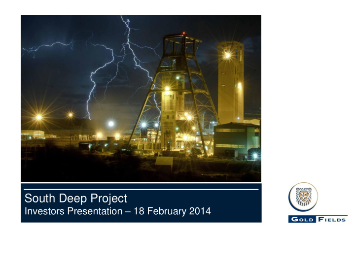 south deep project