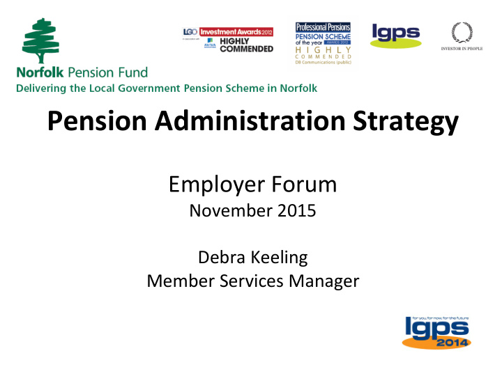 pension administration strategy