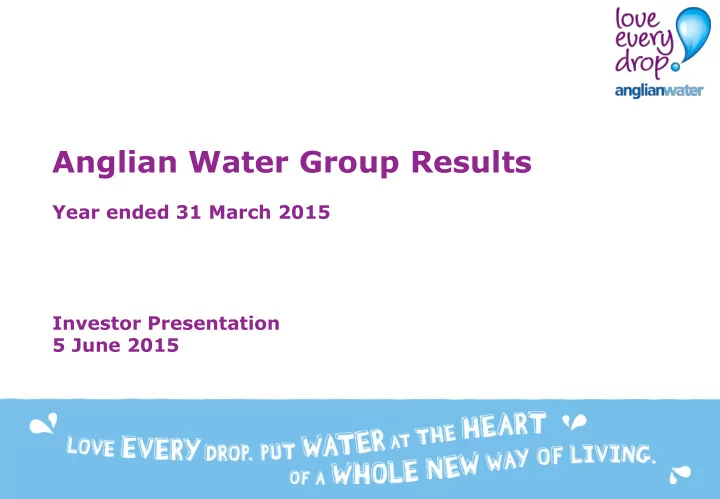 anglian water group results