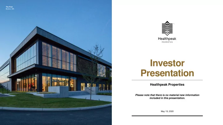 investor presentation