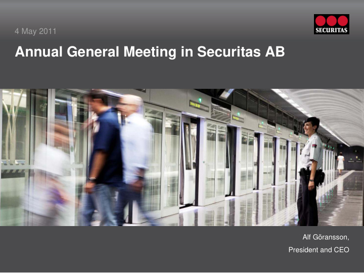 annual general meeting in securitas ab