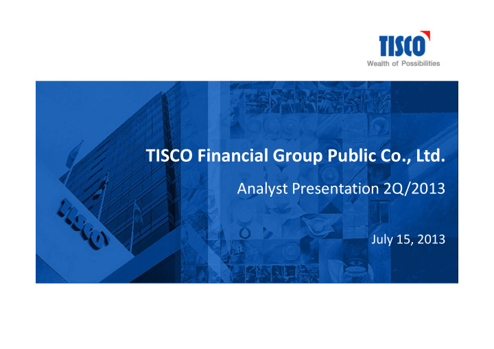 tisco financial group public co ltd