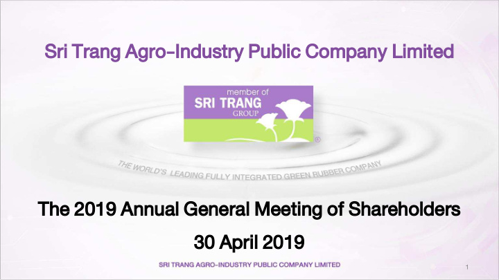 sri tr tran ang agro indu industry stry public lic co