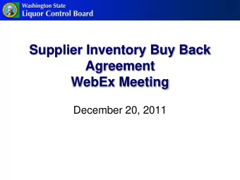 Agreement  WebEx Meeting  December 20, 2011  Buy Back Agreement Milestones Dec. 20, 2011  Final