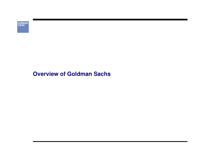 overview of goldman sachs cautionary note on forward