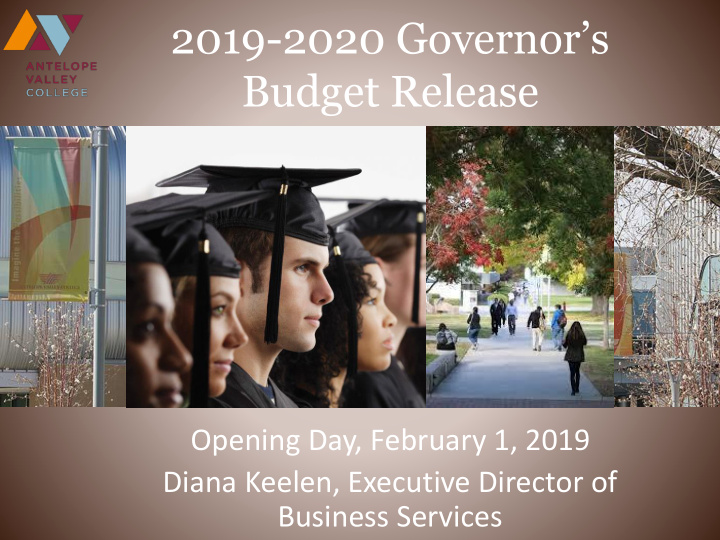 2019 2020 governor s budget release