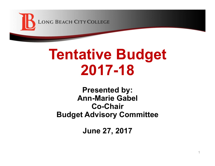 tentative budget 2017 18