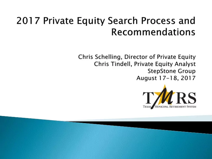 2 section i 3 tmrs staff presented the 2017 private