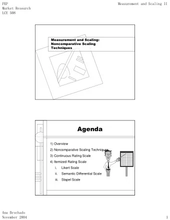 1) Overview  2) Noncomparative Scaling Techniques  3) Continuous Rating Scale
