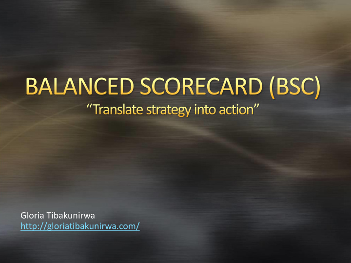 balanced scorecard is a strategic planning and management