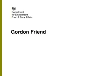 Gordon Friend  Government commitments  In the 2015 General Election the Government  said it would: