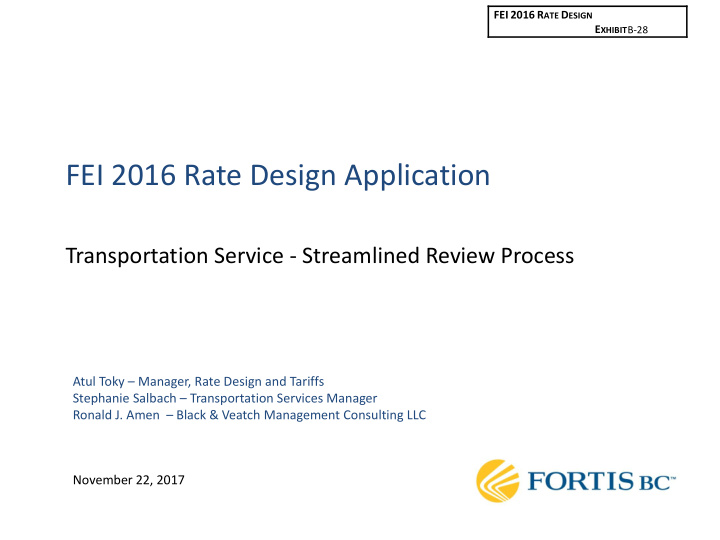 fei 2016 rate design application