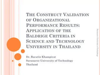 E DUCATION I MPORTANCE OF THE S TUDY (C ONT .)  Although the Baldrige criteria and framework