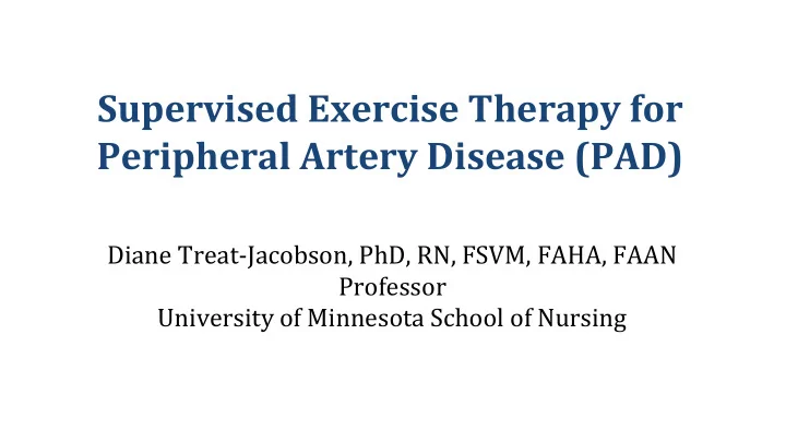 peripheral artery disease pad
