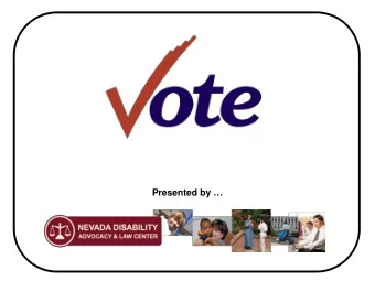 Presented by   About NDALC  NDALC is a statewide non-profit that  advocates for adults and