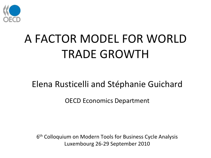 a factor model for world trade growth