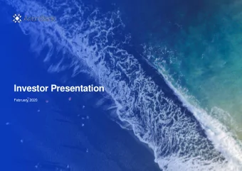 Investor Presentation  February 2020  Table of contents  1.  About Arion Bank  2.  Macroecomic