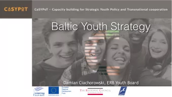 Baltic Youth Strategy  Damian Ciachorowski, ERB Youth Board  About strategy  How to read it  Fields