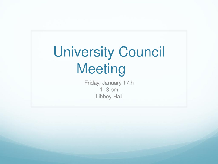 university council