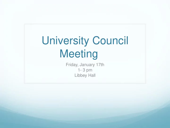 university council