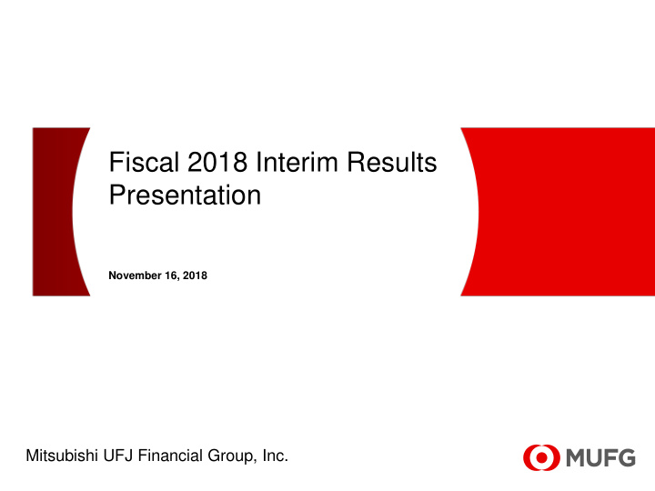 fiscal 2018 interim results presentation
