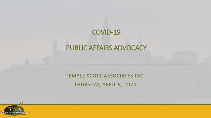 covid 19 public affairs advocacy