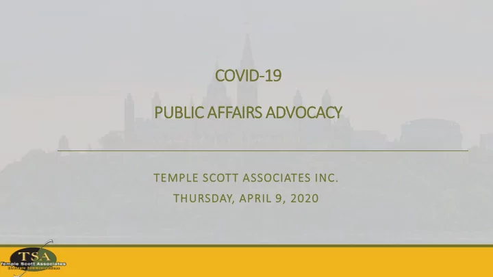 covid 19 public affairs advocacy