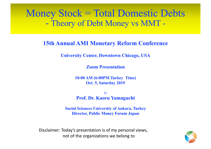 money stock total domestic debts