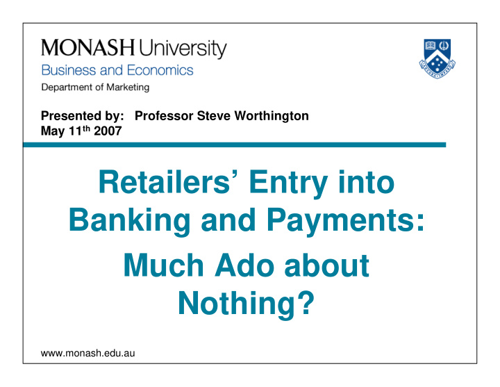 retailers entry into banking and payments much ado about