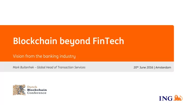 blockchain beyond fintech
