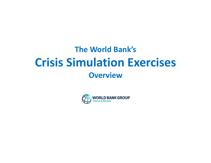 crisis simulation exercises