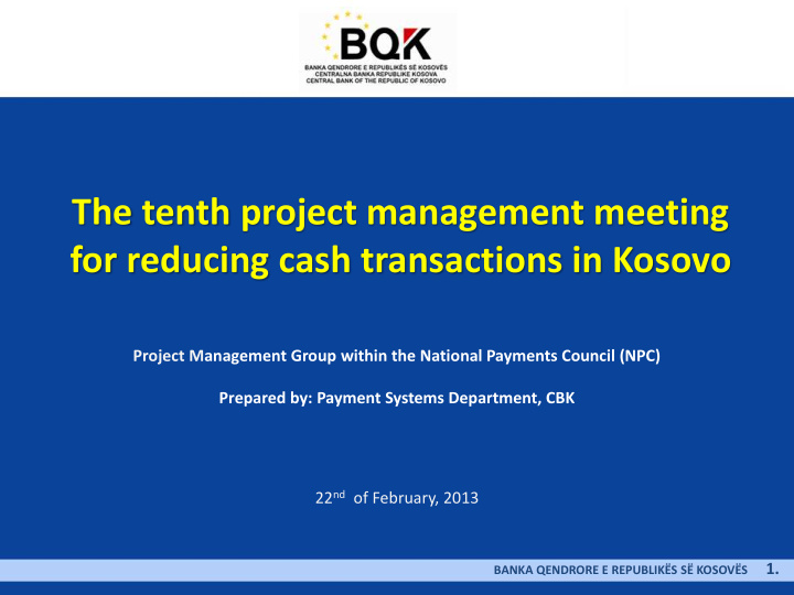 for reducing cash transactions in kosovo