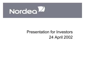 Contents  Nordea  Page 3  Initiatives and market trends  Page 17  Key figures and trends