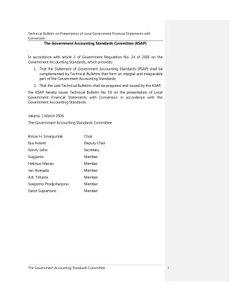 The Government Accounting Standards Committee (KSAP)  In accordance with article 3 of Government