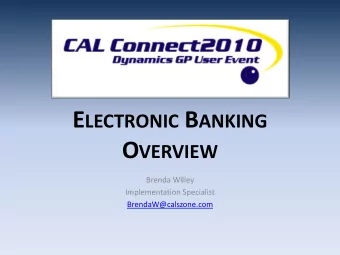 1.  EFTs for AP &amp; AR  2.  Safe Pay/Posi Pay  3.  Electronic Reconcile EFT FOR AP&amp; AR